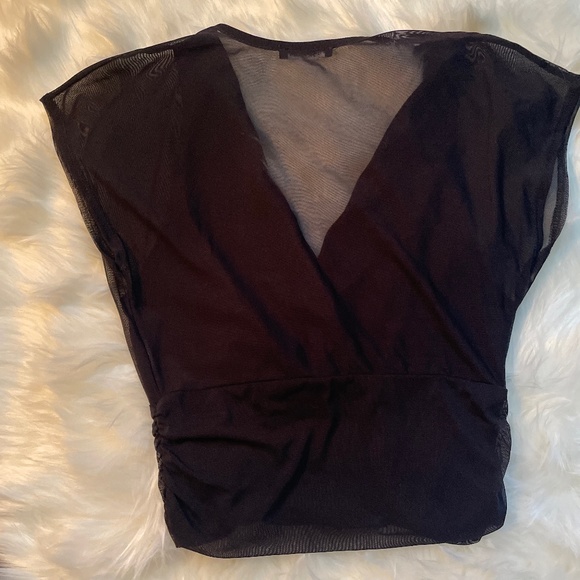 Black Fashion Nova Sheer top - Picture 2 of 2